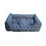 FERA Pat pentru caini cu perna detasabila, model labe albastru inchis 78 x 60 cm