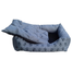 FERA Pat pentru caini cu perna detasabila, model labe albastru inchis 78 x 60 cm