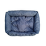 FERA Pat pentru caini cu perna detasabila, model labe albastru inchis 78 x 60 cm