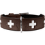 HUNTER Swiss Zgarda din piele pentru caini, marime XS (32) 24-28,5/2,6 cm, maro inchis