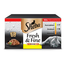 SHEBA Fresh&Fine 50x50 g plicuri in sos pentru pisici, cu pui, pasari de curte si curcan