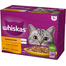 WHISKAS Hrana umeda pisici, cu pui, rata, pasare, curcan in aspic 12x85g