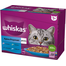 WHISKAS hrana in aspic pentru pisici 12x85g Delicatese din peste alb, cod, somon, ton