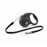 FLEXI Black Design lesa automata cu sir pentru caini, negru, marimea S, 5 m