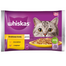 WHISKAS Senior pliculete 4x85g hrana pisici senior in jeleu cu: pui, curcan