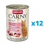 ANIMONDA Carny vita, curcan, creveti 12 x 400 g conserve hrana umeda pisica