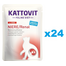 KATTOVIT Feline Diet Niere/Renal Beef hrana umeda dietetica pentru pisici cu afectiunile ale rinichilor, cu vita  24 x 85 g