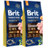 BRIT Premium By Nature Junior Medium M hrana uscata caini juniori talie medie, cu pui 30 kg (2 x 15 kg)