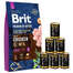 BRIT Premium By Nature Adult Small S 8 kg + hrana caini 6x1240 g pasare
