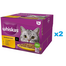 Plicuri in sos WHISKAS Adult 48x85 g bucati de pui, rata, pasare, curcan pentru pisici adulte