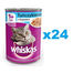 WHISKAS Adult set conserve 24x400 g - hrana pentru pisici adulte, bucati ton in jeleu