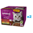WHISKAS Adult Pure Delight 48x85 g Juicy Jellied Bites cu carne de vita, pui, miel, pasare pentru pisici adulte