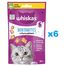 WHISKAS Dentabites 6x40 g gustare dentara pisici adulte, cu pui