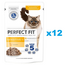 PERFECT FIT Sensitive 1+ plicuri in sos 12x85 g hrana cu pui pentru pisica adulta