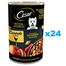 CESAR Hrana pentru caini cu pui, cu morcovi, paste din cereale integrale si mere, in sos 24x400 g