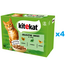 KITEKAT Delicate Flavours Pachet plicuri pentru pisica, curcan, iepure, pasare in sos  48x85 g