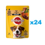 Plicuri pentru caini PEDIGREE Adult 24x100g bucati de pui si legume in sos