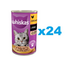 WHISKAS Adult 24x400 g pui in sos, hrana umeda completa pisici adulte