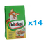 KITEKAT pachet hrana uscata pisica, pui si legume 14x300g