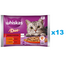 WHISKAS Adult Set 52x85 g plicuri hrana umeda pisica Classic Meals bucati de vita, pasare, miel si rata in jeleu