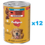Conserve PEDIGREE Adult 12x400g pentru caini, cu vita si ficat in aspic