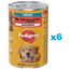 PEDIGREE Adult 6x1200g conserve hrana umeda pentru caini, cu vita si ficat in aspic