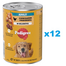 PEDIGREE Adult conserve pentru caini 12x400g cu pui si morcovi in aspic