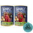 SIMPLY FROM NATURE Mix hrana caine, capra cu cartofi + cal cu cartofi 400 g x 12 buc + capac pentru conserve