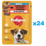 PEDIGREE Adult Pachet hrana umeda caini, vita si ficat in aspic 24x100g