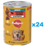 PEDIGREE Adult 24x400 g Conserve hrana umeda caini adult, cu vita si ficat in aspic