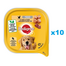 PEDIGREE  Adult 10x300 g Set mancare caini, mousse de pui si ulei de peste