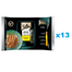 SHEBA Delicacy Fine Flakes 52x85 g hrana umeda completa pentru pisici adulte bucati in gelatina: rata, pui, pasare, curcan