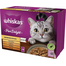 WHISKAS Pure Delight 12x85g Delicii din carne pasare cu pui, curcan, pasare, rata in jeleu