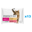 PERFECT FIT Adult plic hrana umeda pisica 52x85g in sos cu pui si mazare, vita si morcovi