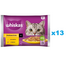 WHISKAS Adult 52x85 g hrana umeda pentru pisici adulte in sos cu: pui, curcan