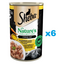 Conserve SHEBA 6x400 g Nature's Collection hrana pisici adulte, cocktail de pasare cu ficat, ulei de peste si morcov in pateu