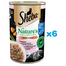 SHEBA puszka 6 x 400 g Nature's Collection mokra pełnoporcjowa karma dla dorosłych kotów z łososiem przybranym batatem i fasolką szparagową w sosie