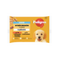 PEDIGREE Junior Choice of Flavours 4x100 g hrana umeda catei, cu vita si ficat si orez, cu pui si orez, in aspic