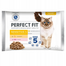 PERFECT FIT Sensitive 1+ 4 x 85 g cu pui și somon în sos hrană pentru pisici cu sensibilitate digestivă