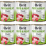 BRIT Pate&Meat Duck 6x800 g hrană câini, pateu cu rață