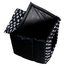 PETSBED Pat pentru caini, negru cu model alb 60 x 57 cm