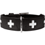 HUNTER Swiss Zgarda din piele pentru caini, marime S-M (50) 35-43/3,9 cm, negru