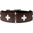 HUNTER Swiss Zgarda din piele pentru caini, marime M (55) 41-49/3,9 cm, maro inchis