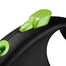 FLEXI Black Design lesa automata cu banda pentru caini, negru cu verde, marimea M, 5 m