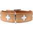 HUNTER Swiss Zgarda din piele pentru caini, marime XS-S (37) 30-34,5/2,6 cm, bej
