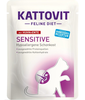 KATTOVIT Feline Diet Sensitive hrana umeda dietetica pentru pisici cu alergii alimentare, cu pui si rata 85 g