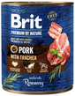 BRIT Premium by Nature 800 g hrana caine, carne de porc si esofag