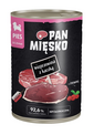 PAN MIĘSKO Carne de porc cu rață hrană umedă pentru pui de câine 400 g