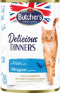 BUTCHER'S Delicious Dinners hrana pisici, pastrav in jeleu 400g