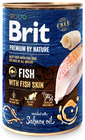 BRIT Premium by Nature Hrana umeda pentru caini adulti, cu peste si piele de peste 6 x 400 g